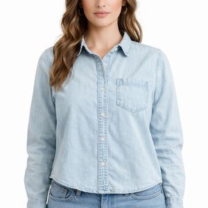 SO Perfect Shirt, Chambray Button Down